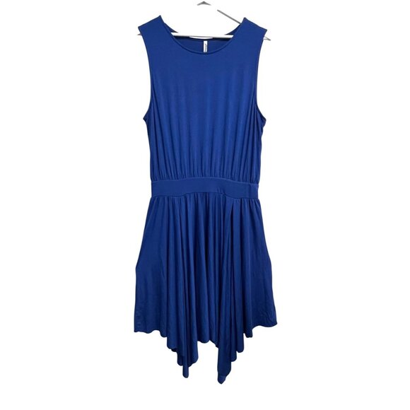 Rachel Pally Dress Womens 1X Sleeveless Handkerchief Hem Midi Soft Modal Made US - Picture 1 of 8